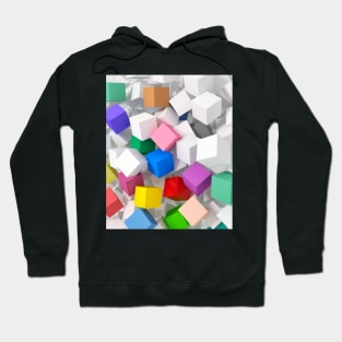 3D colored Candy cubes Hoodie